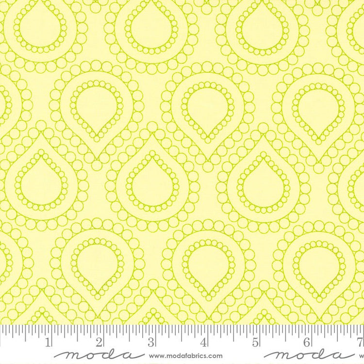 Rainbow Sherbet Beaded Lotus Geometrics Kiwi by Sariditty for Moda Fabrics - 45021 29
