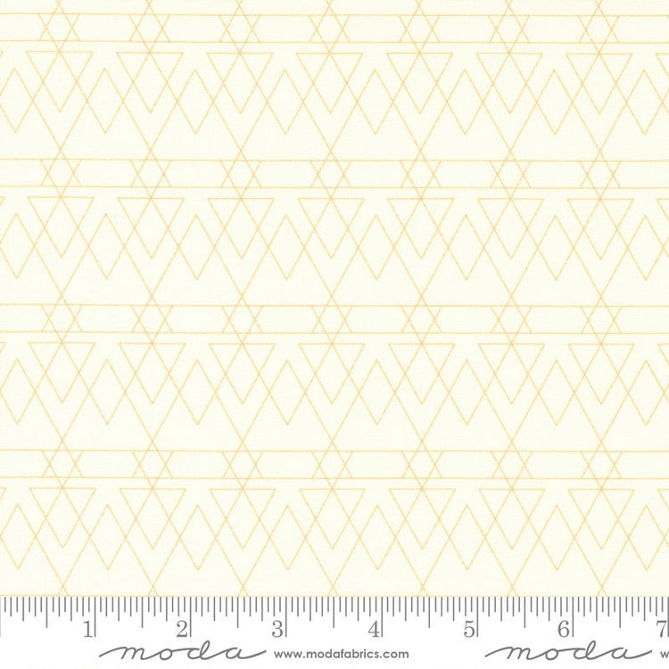 Rainbow Sherbet Triangled Geometrics French Vanilla by Sariditty for Moda Fabrics - 45023 13