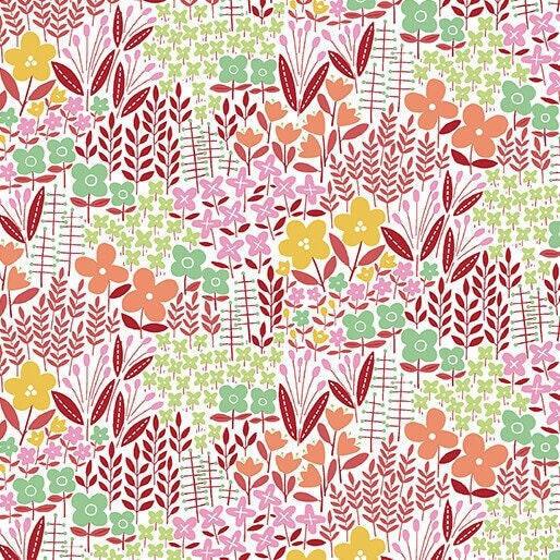 Blooming Color Meadow Pink Multi by Wolff Paper for Benartex - 16364-21