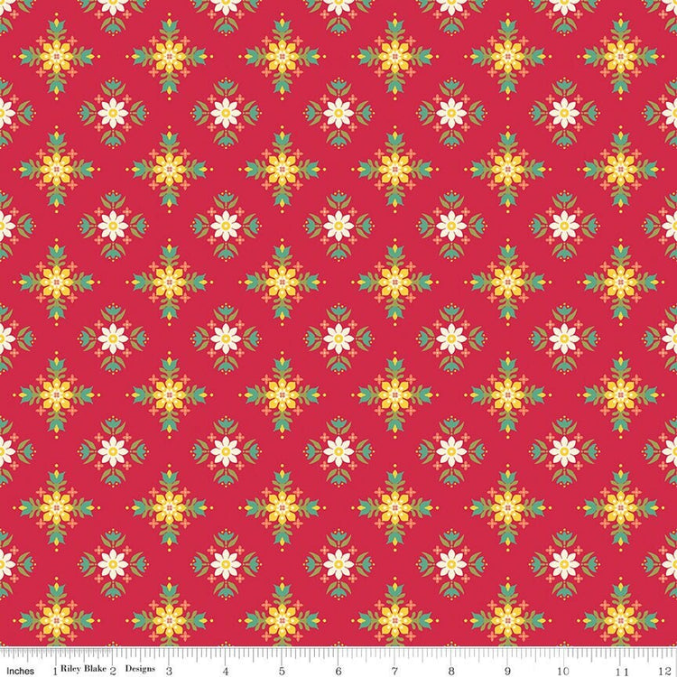 Autumn Afternoon Flower Clusters Berry by Heather Peterson for Riley Blake Designs - C14873-BERRY