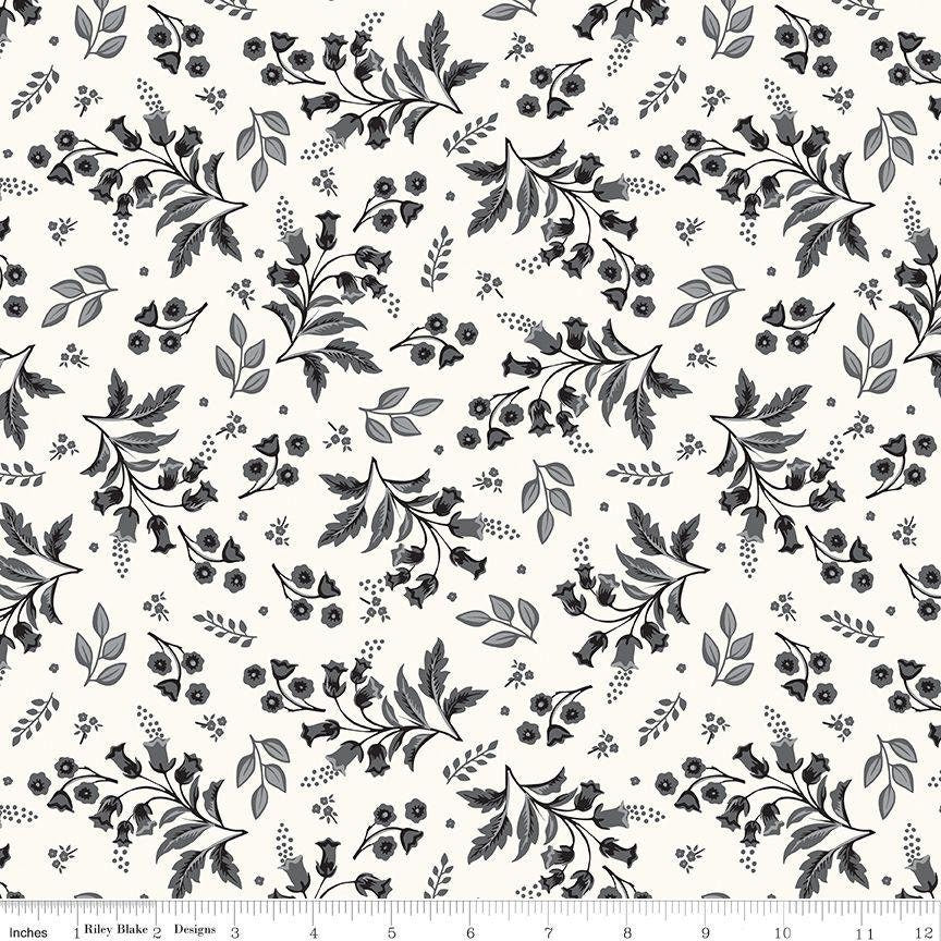 Midnight Meadow Stems Cream by My Mind's Eye for Riley Blake Designs - C15321-CREAM
