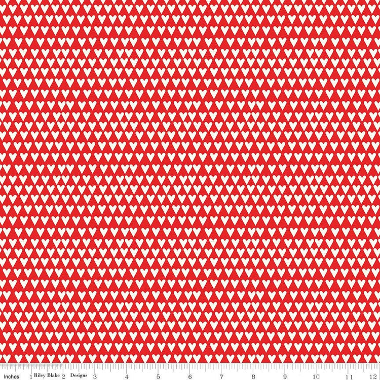 You & Me Hearts Red by Sandy Gervais for Riley Blake Designs - C15403-RED