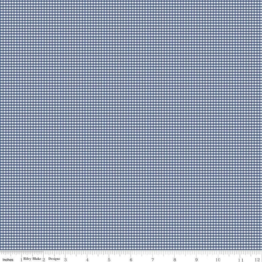 Micro Gingham Denim by Riley Blake Designs - C455-DENIM