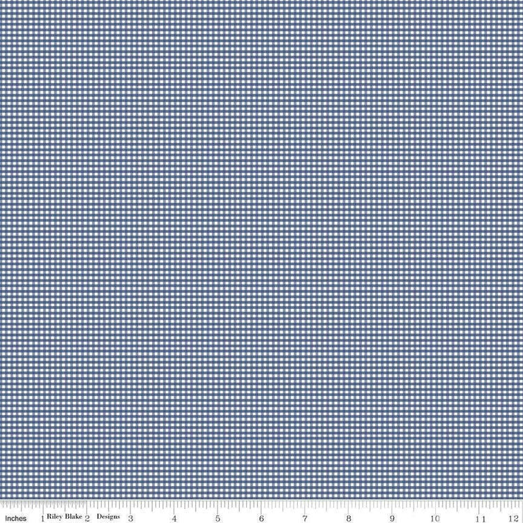 Micro Gingham Denim by Riley Blake Designs - C455-DENIM