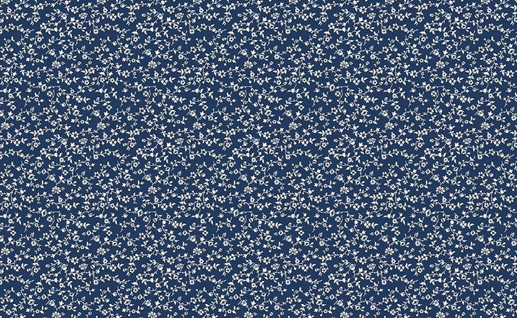 Classic Keepsakes In Blue Vineyard Floral Navy Blue by Kanvas Studio for Benartex Fabrics - 14659-55