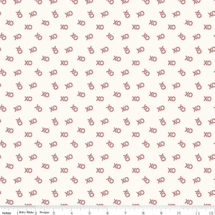 Sweetheart XO Cream by My Mind's Eye for Riley Blake Designs - C15504-CREAM