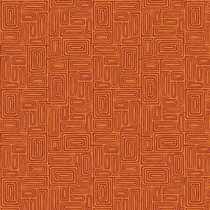 Find Your Way Wander Dark Orange by Lisa Ruble for Benartex Fabrics - 17138-38