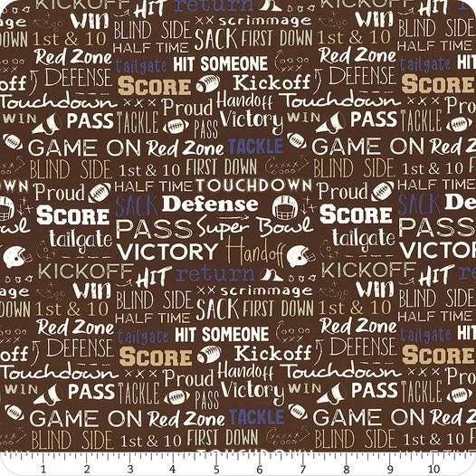 Fall Is For Football Game Time Brown by Camelot Fabrics - 49230706-02