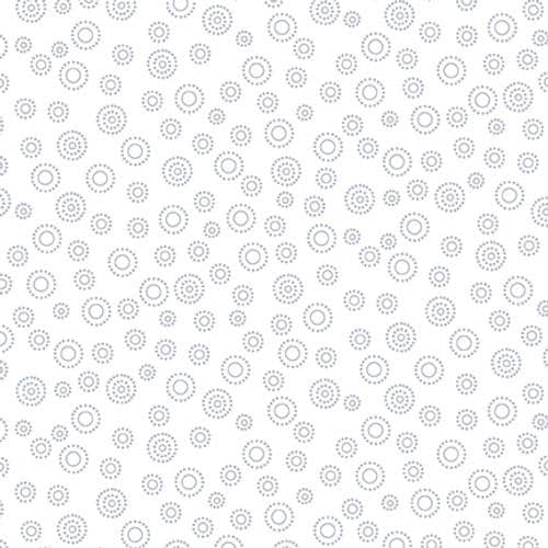 Quilter's Flour VI Dots in Dots White on White for Henry Glass - 1686-01W