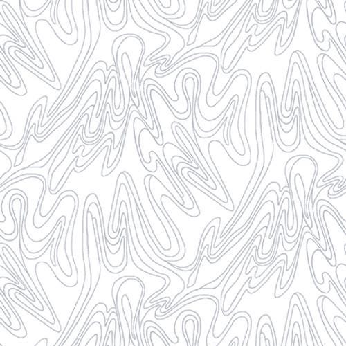 Quilter's Flour VI Scribble Lines White on White for Henry Glass - 1683-01W
