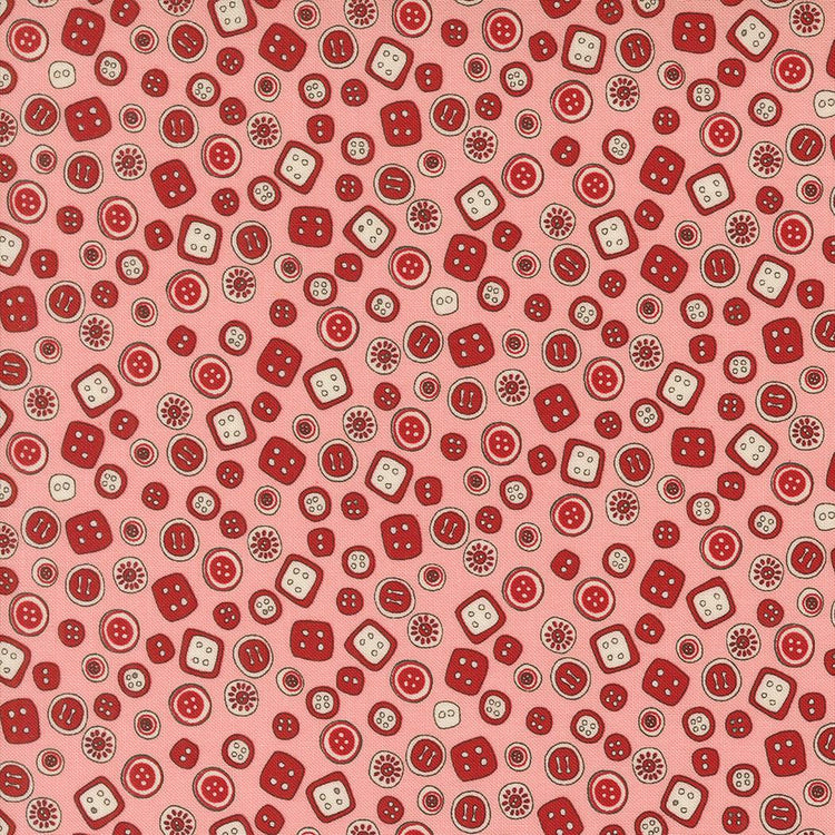 Threads Pink Buttons Novelty Buttons by Sweetwater for Moda Fabrics - 55682 12