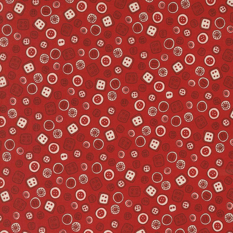 Threads Red Buttons Novelty Buttons by Sweetwater for Moda Fabrics - 55682 13