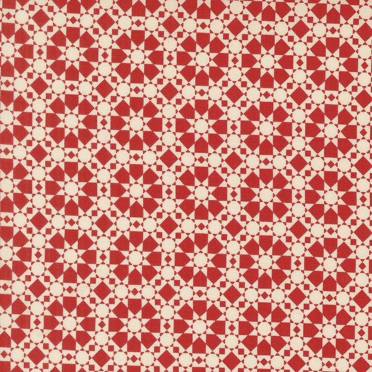Threads Red Quilted Star Geometrics by Sweetwater for Moda Fabrics - 55683 21