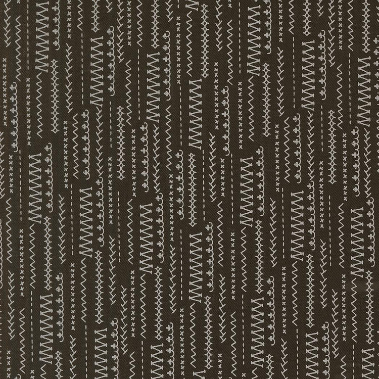 Threads Black Stitched Up Stripes by Sweetwater for Moda Fabrics - 55686 25