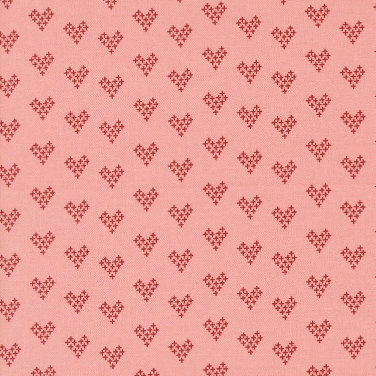 Threads Pink Love Novelty Hearts by Sweetwater for Moda Fabrics - 55687 22