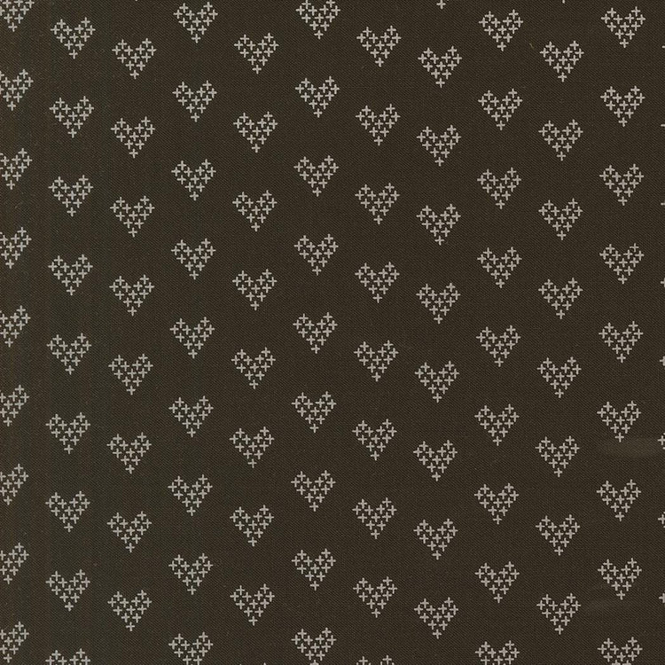 Threads Black Love Novelty Hearts by Sweetwater for Moda Fabrics - 55687 25