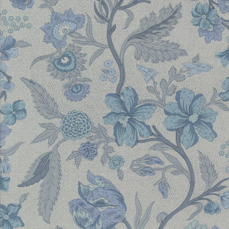 Sacre Bleu Ciel Blue Parterre Florals by French General for Moda Fabrics - 13970 15