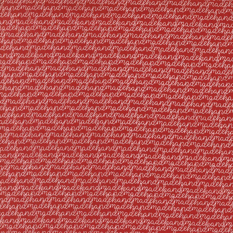 Threads Red Handmade Text and Words by Sweetwater for Moda Fabrics - 55681 13