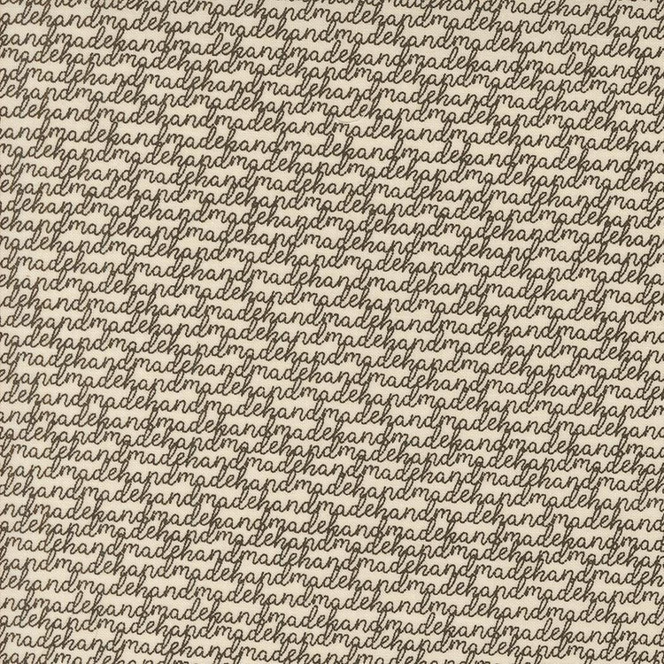 Threads Porcelain Black Handmade Text and Words by Sweetwater for Moda Fabrics - 55681 25