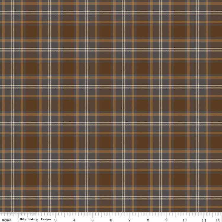 Pine Grove Plaid Brown by Riley Blake Designs - C15935-BROWN