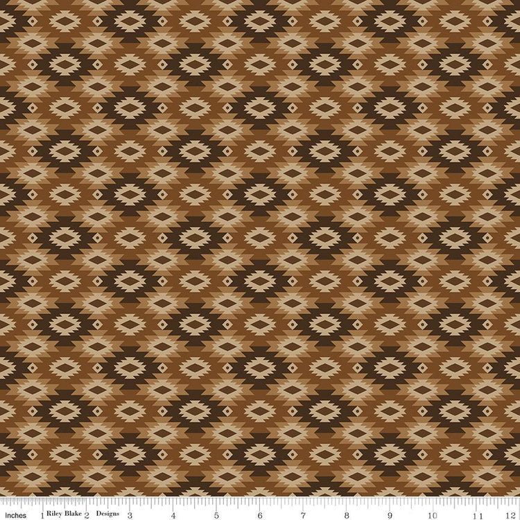 Pine Grove Geometric Brown by Riley Blake Designs - C15936-BROWN