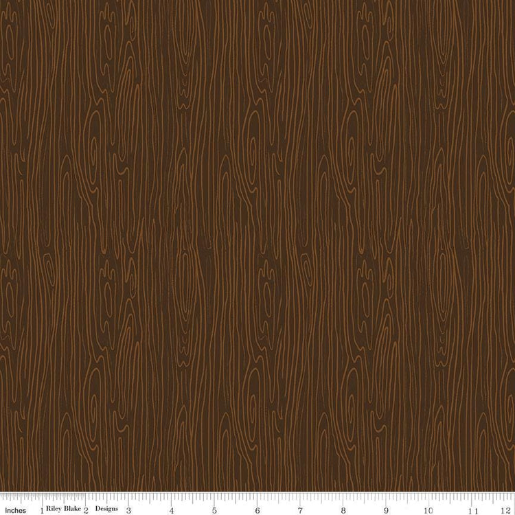 Pine Grove Woodgrain Brown by Riley Blake Designs - C15937-BROWN
