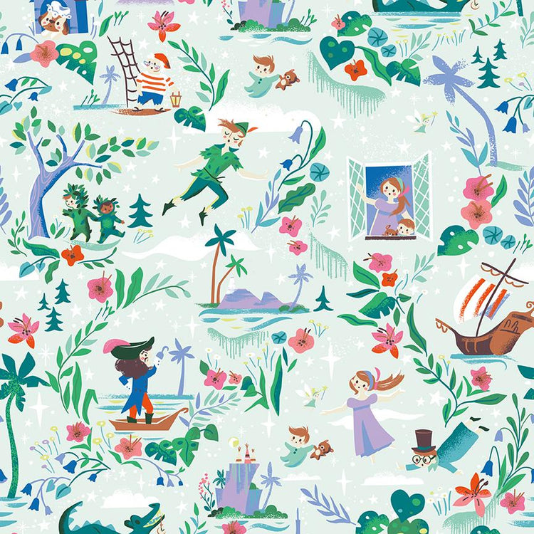 Forever Neverland Main Mist by Jill Howarth for Riley Blake Designs - C15900-MIST