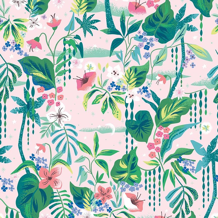 Forever Neverland Tropical Floral Pink by Jill Howarth for Riley Blake Designs - C15903-PINK