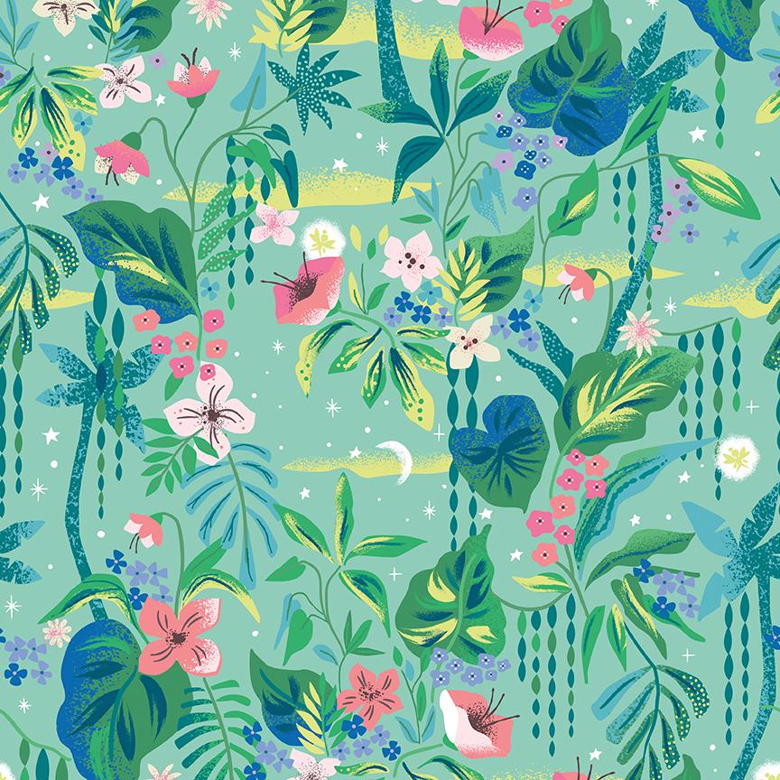 Forever Neverland Tropical Floral Songbird by Jill Howarth for Riley Blake Designs - C15903-SONGBIRD