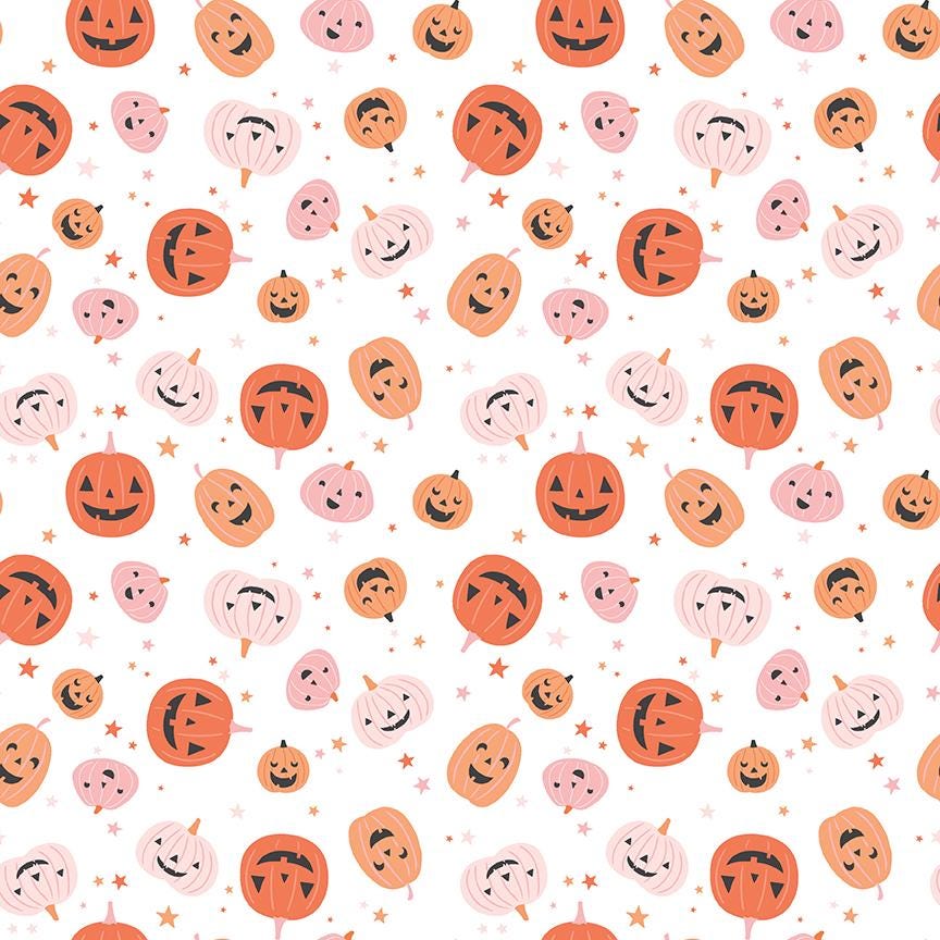 Hey Pumpkin Pumpkins White by My Mind's Eye for Riley Blake Designs - C16031-WHITE