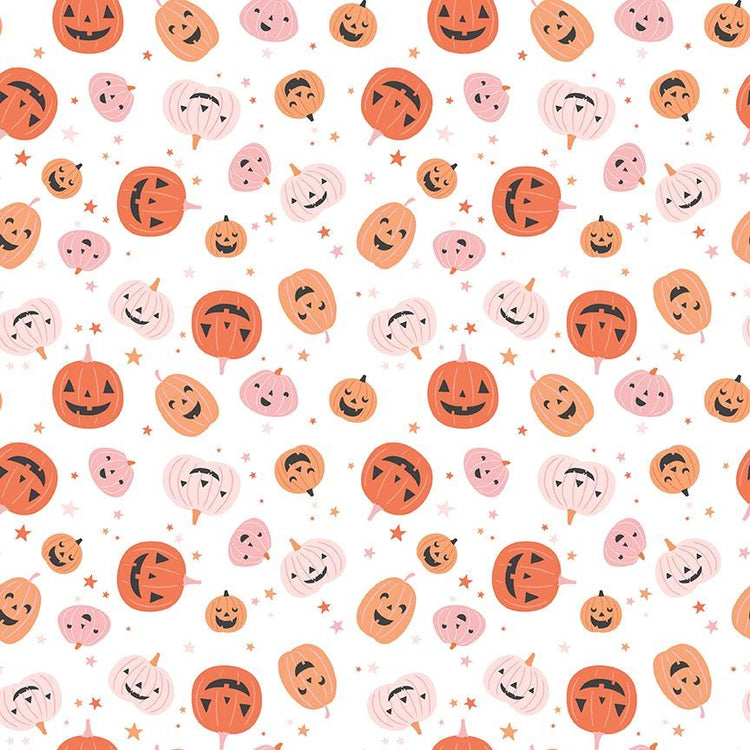 Hey Pumpkin Pumpkins White by My Mind's Eye for Riley Blake Designs - C16031-WHITE