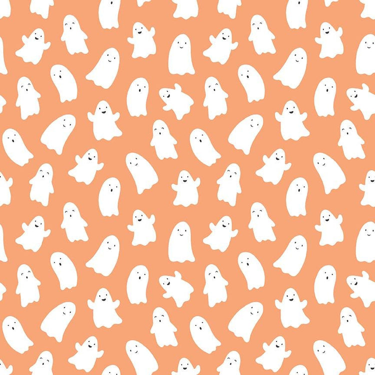 Hey Pumpkin Ghosts Pumpkin by My Mind's Eye for Riley Blake Designs - C16032-PUMPKIN