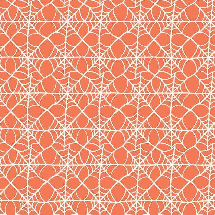 Hey Pumpkin Webs Orange by My Mind's Eye for Riley Blake Designs - C16033-ORANGE