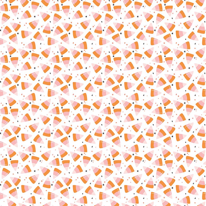 Hey Pumpkin Corn Candy White by My Mind's Eye for Riley Blake Designs - C16035-WHITE