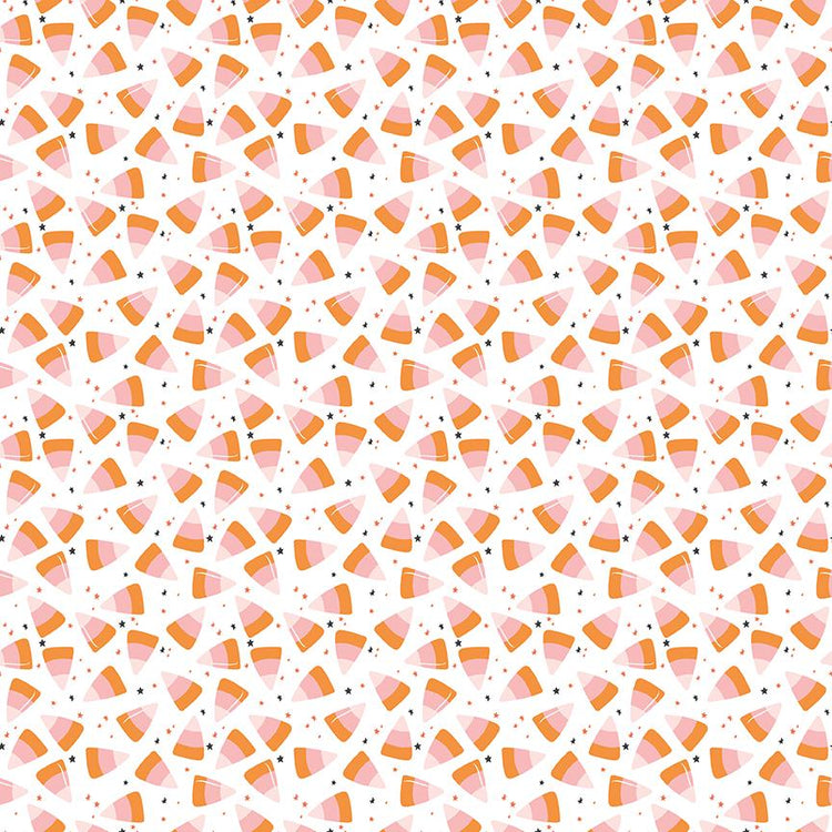 Hey Pumpkin Corn Candy White by My Mind's Eye for Riley Blake Designs - C16035-WHITE