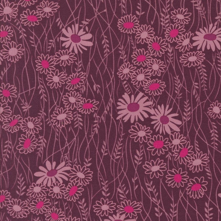 Color Crush Mingle Florals Plum by V and Co. Vanessa Christenson for Moda Fabrics - 10881 20
