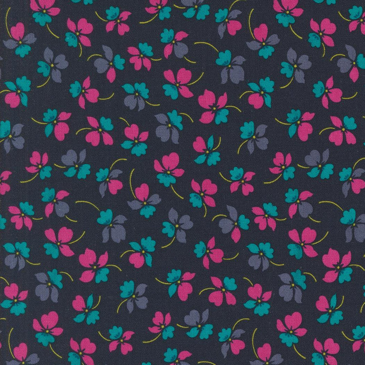 Color Crush Flourish Florals Indigo by V and Co. Vanessa Christenson for Moda Fabrics - 10882 14