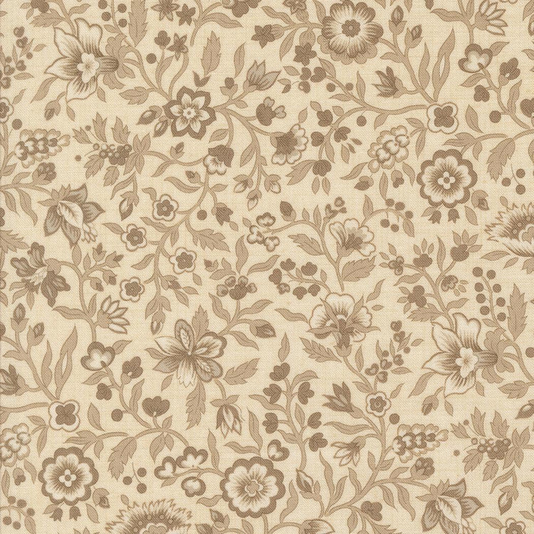 Sacre Bleu Pearl Parterre Florals by French General for Moda Fabrics - 13970 11