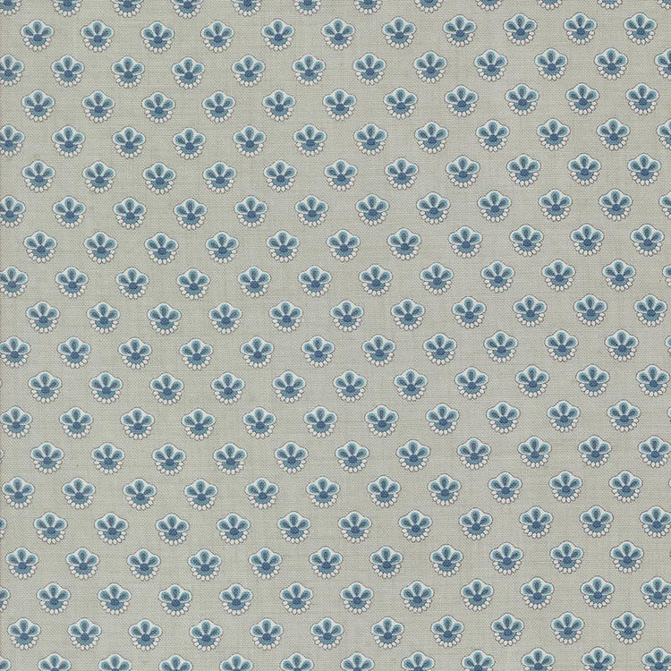 Sacre Bleu Ciel Blue Campanule Blenders by French General for Moda Fabrics - 13977 14