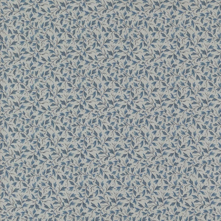 Sacre Bleu Ciel Blue Primvere Blenders Leaves Vines by French General for Moda Fabrics - 13976 15
