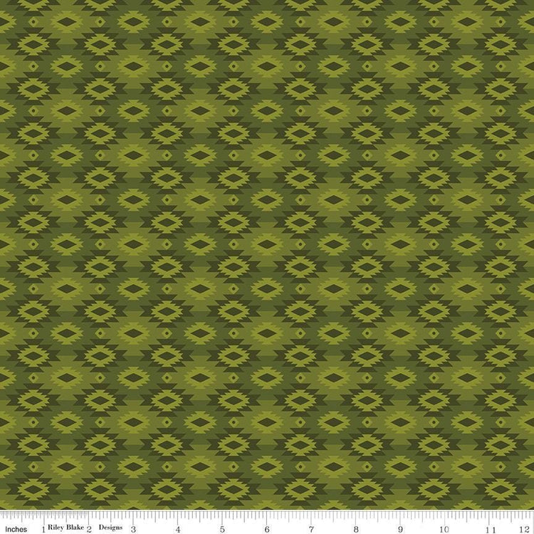 Pine Grove Geometric Green by Riley Blake Designs - C15936-GREEN