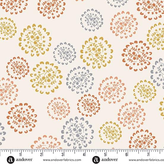 Conway Cottage Chalk Bunches by Karen Lewis Textiles for Andover Fabrics - A-1415-L