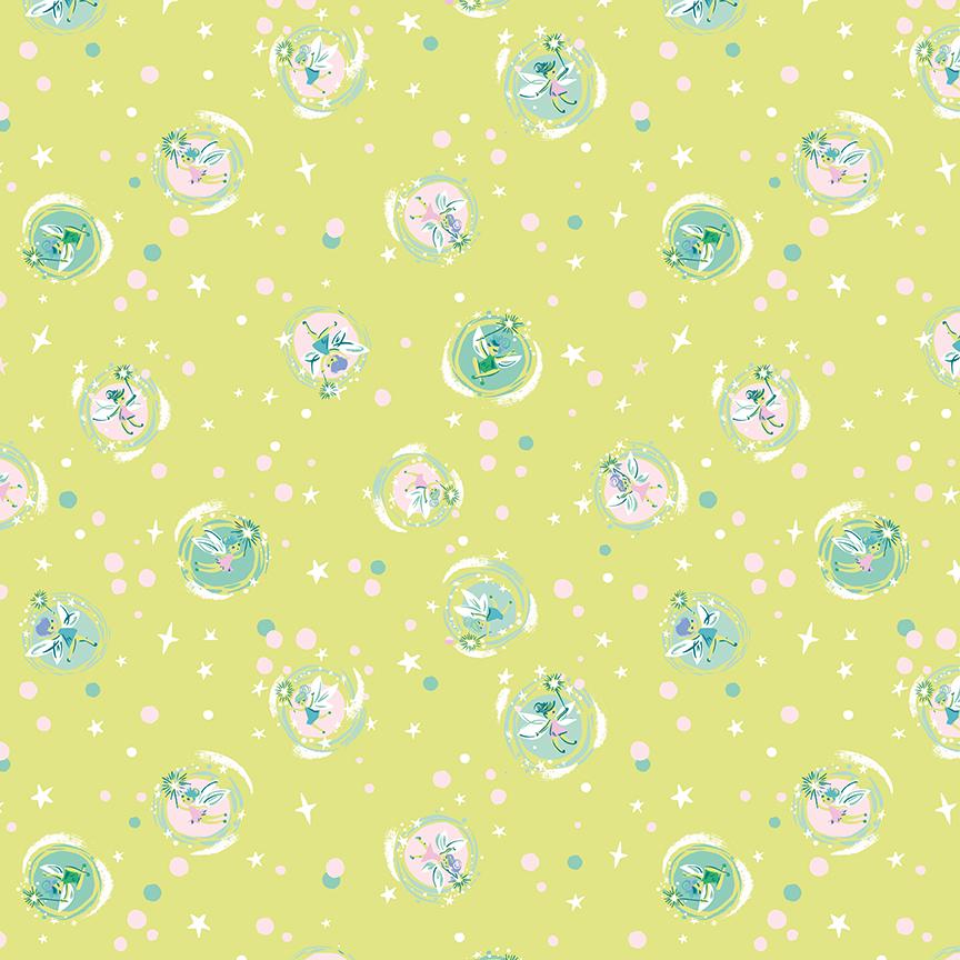 Forever Neverland Tink Lemongrass by Jill Howarth for Riley Blake Designs - C15904-LEMONGRASS