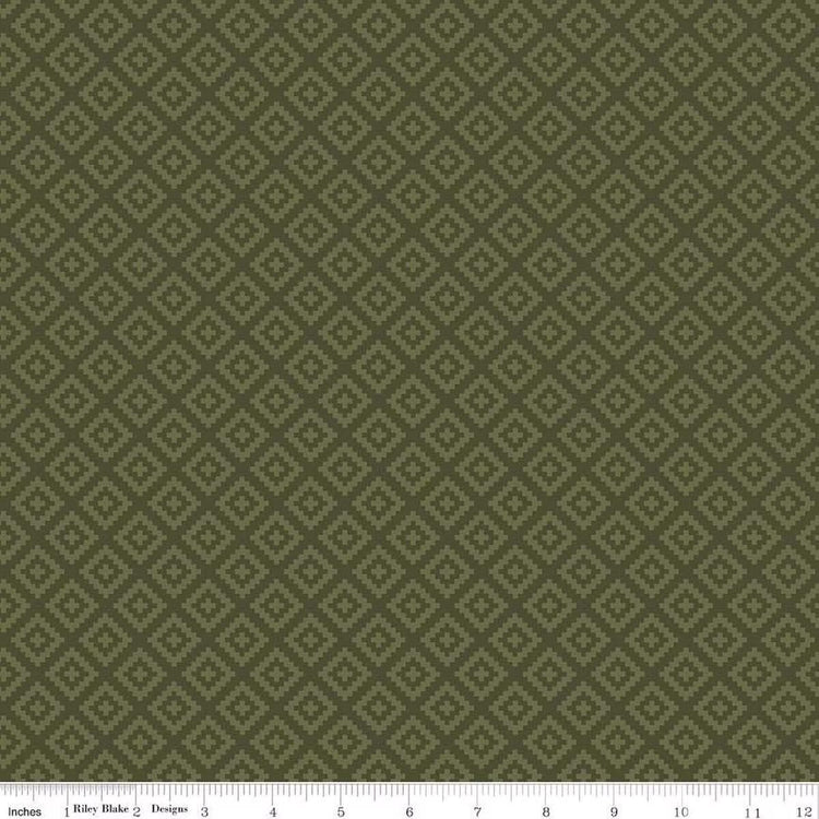 The National Parks Diamonds Chive by Anderson Design Group for Riley Blake Designs - C15099-CHIVE