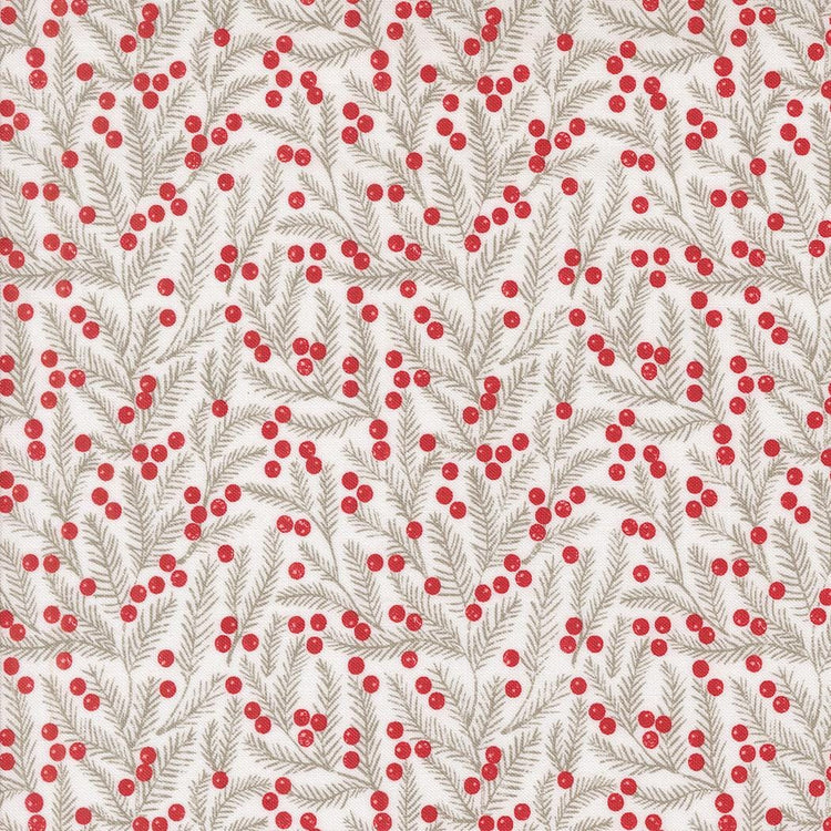 Berry And Pine Pine Needles Blenders Snow by Lella Boutique for Moda Fabrics - 5243 11