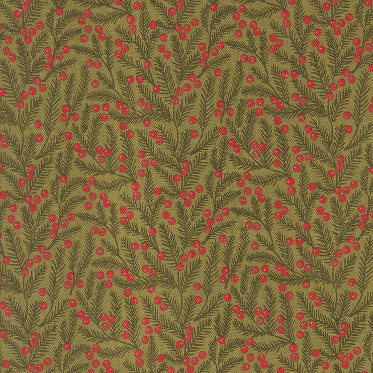 Berry And Pine Pine Needles Blenders Sage by Lella Boutique for Moda Fabrics - 5243 12