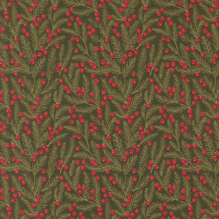 Berry And Pine Pine Needles Blenders Evergreen by Lella Boutique for Moda Fabrics - 5243 13