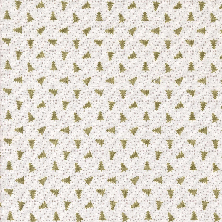 Berry And Pine Little Trees Christmas Trees Dots Sage by Lella Boutique for Moda Fabrics - 5245 22