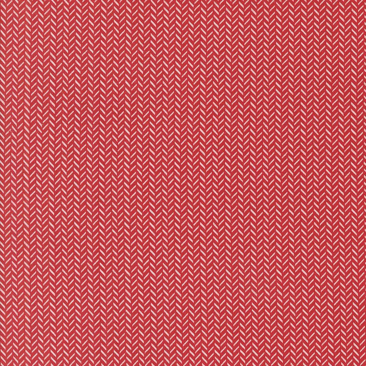 Berry And Pine Yule Herringbone Blenders Cranberry by Lella Boutique for Moda Fabrics - 5246 14