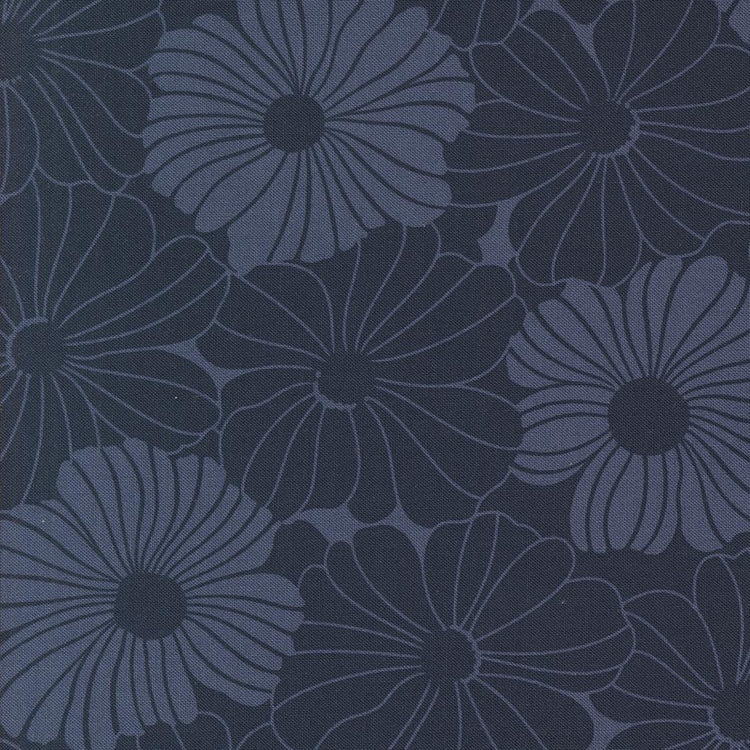 Color Crush Bloom Florals Indigo by V and Co. Vanessa Christenson for Moda Fabrics - 10880 14